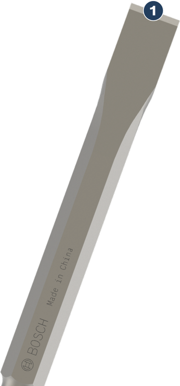 Bosch flat chisel for SDS-plus hammers.
