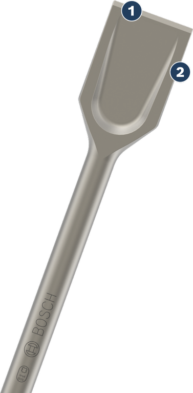 Bosch brede beitel voor breekhamers.