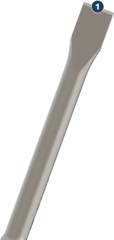Bosch flat chisel SDS plus for concrete and masonry.