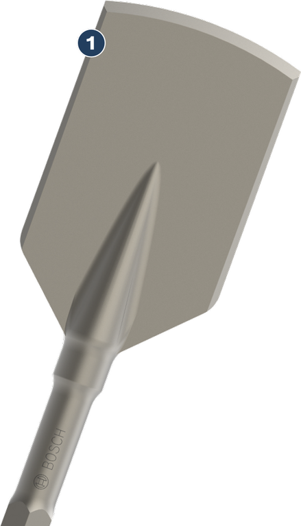 Scalpello per asfalto Bosch PRO HEX 30 con attacco esagonale.