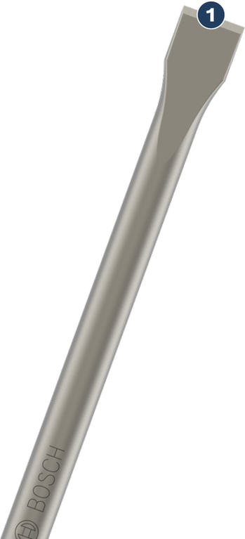 Bosch flat chisel SDS-plus for concrete and masonry.