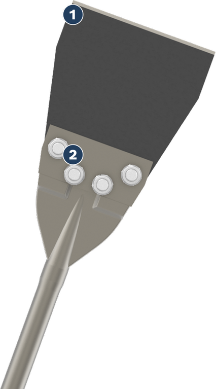 Set di ricambio per raschietto per pavimenti Bosch PRO SDS max, 152 mm.