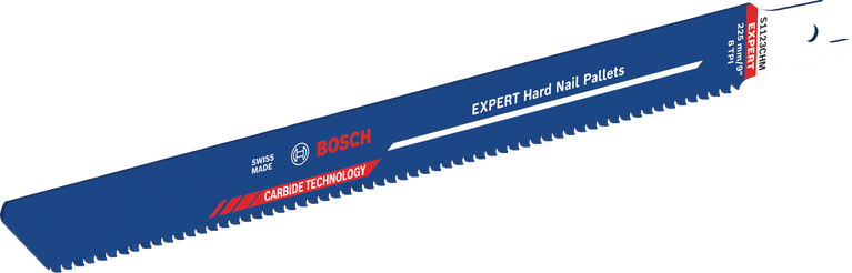 Bosch EXPERT Hard Nail Pallets carbide reciprocating saw blade.