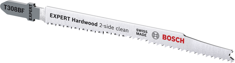 High Precision tear-free cutting laminated worktops Bosch T308BF jigsaw blade for hardwood clean cuts.