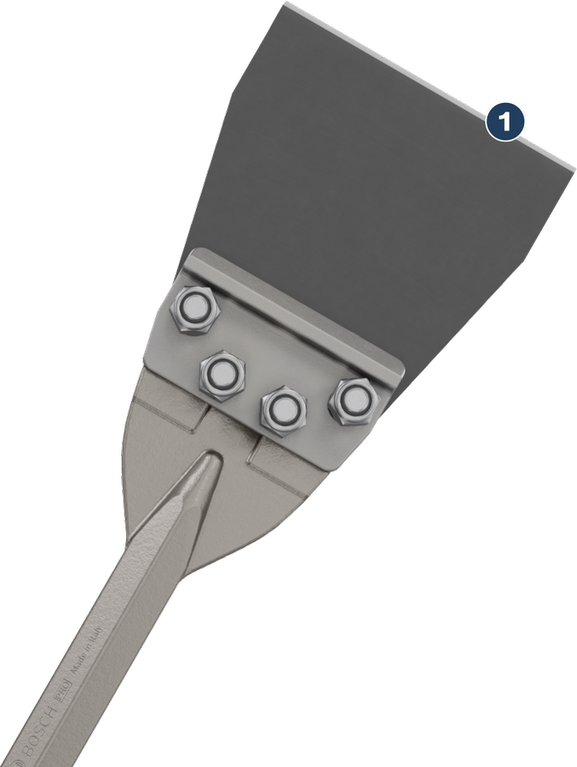 Bosch PRO HEX 28 vloerschraper met 152 mm blad.