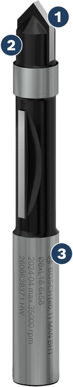 بت التوجيه Bosch PRO Panel Pilot، ساق 8 مم.