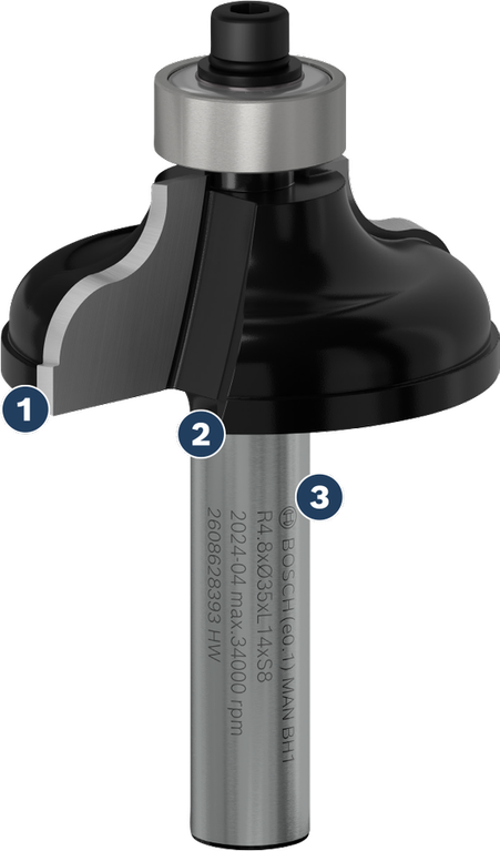 Φρέζα Bosch PRO Classical Roman Ogee με στέλεχος 8 mm.