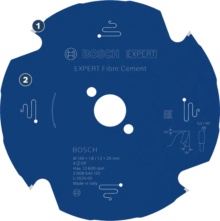 Bosch Expert Fibre Cement cirkelzaagblad.