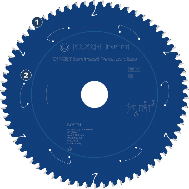 Lama per sega a batteria Bosch Expert Laminated Panel.