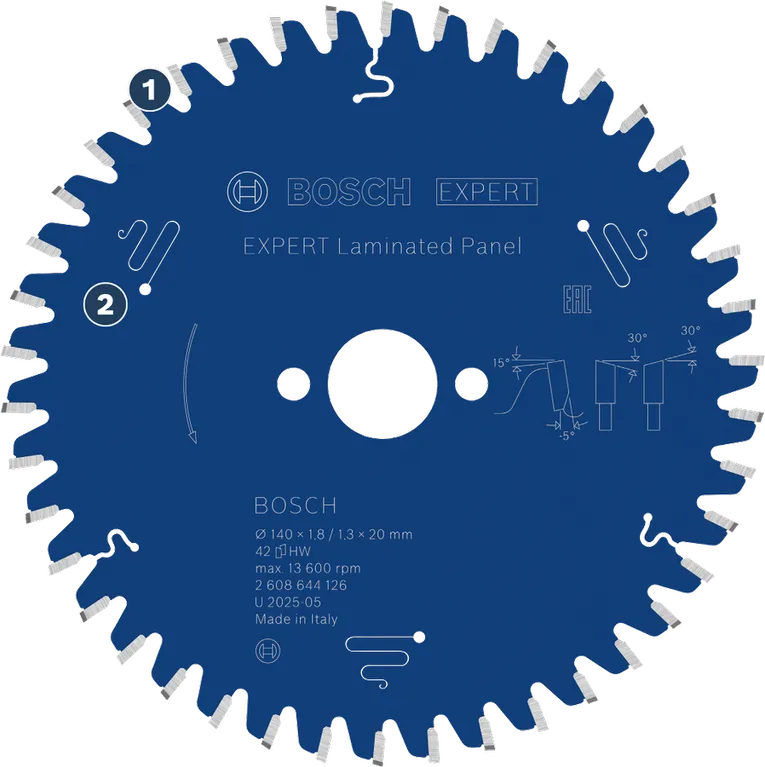 Bosch Expert cirkelsågblad för laminerad panel.