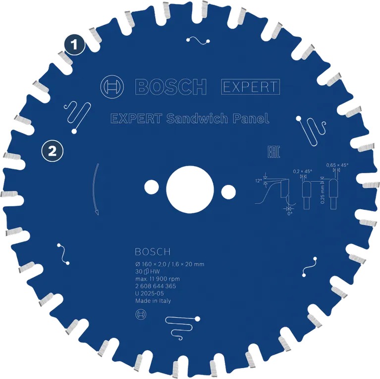 Krožni žagin list Bosch Expert za sendvič plošče.