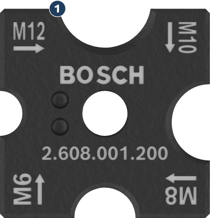 Bosch PRO Snijmessenset voor M6, M8, M10, M12 draad.
