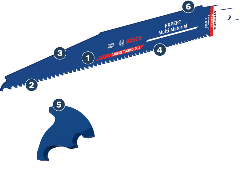 Bosch Expert Multi Material hardmetalen reciprozaagblad.