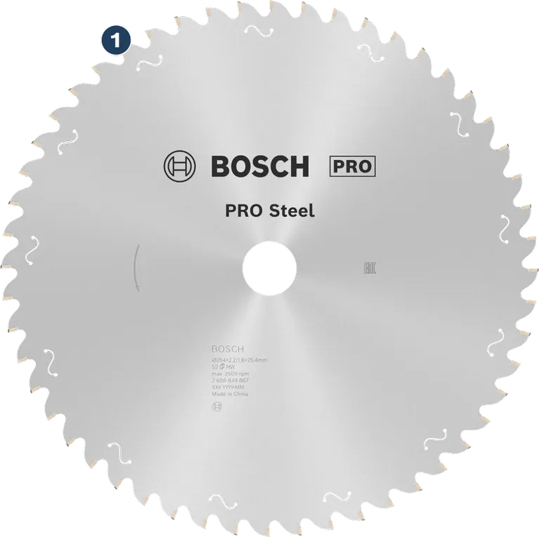 Lama per sega circolare Bosch PRO Steel, diametro 203 mm.
