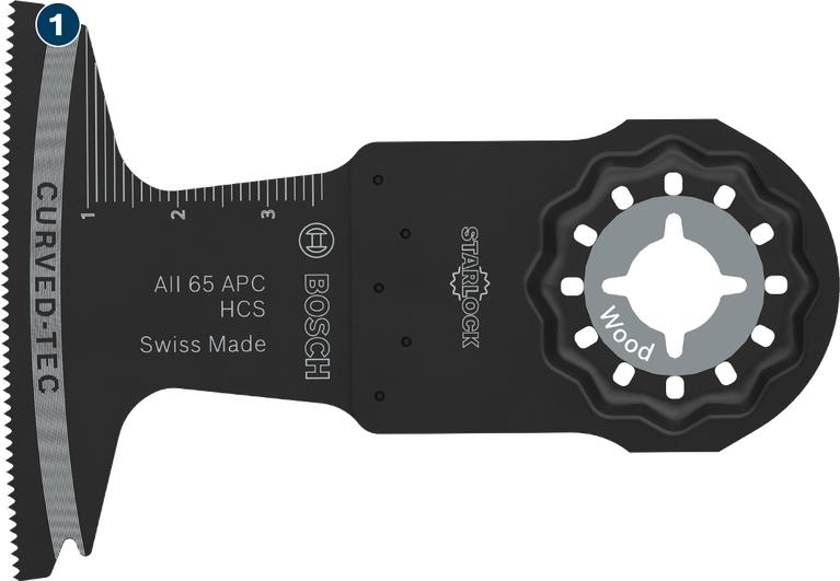 Bosch Starlock Holzsägeblatt für oszillierende Sägen.
