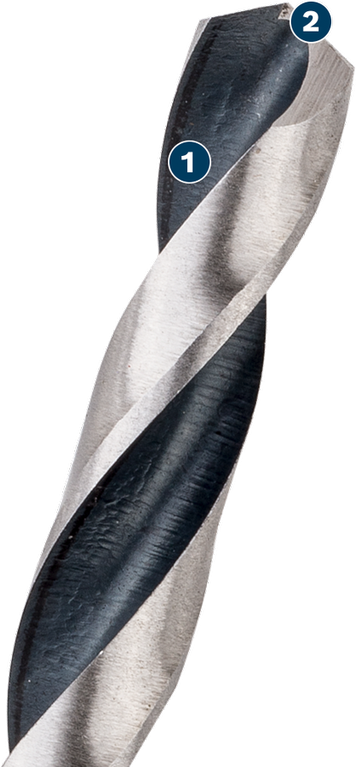 Broca helicoidal Bosch para perforar madera con precisión.