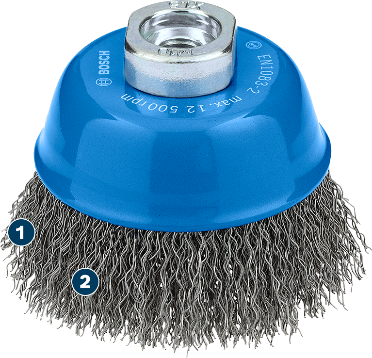 Bosch Metall-Reinigungs-Topfbürste 75 mm für Winkelschleifer.