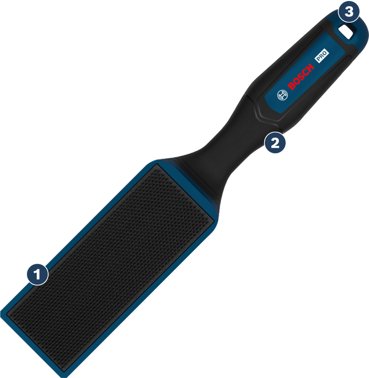 Bosch PRO File Brush 230 mm with ergonomic handle.
