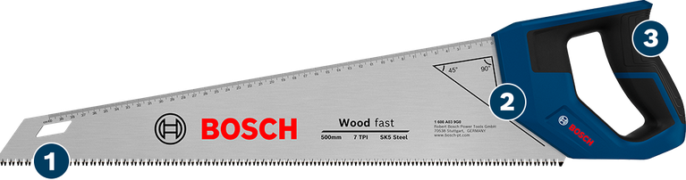 منشار Bosch وود فاست اليدوي لقطع الخشب بسرعة.