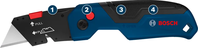Bosch folding knife with SK5 steel blade.