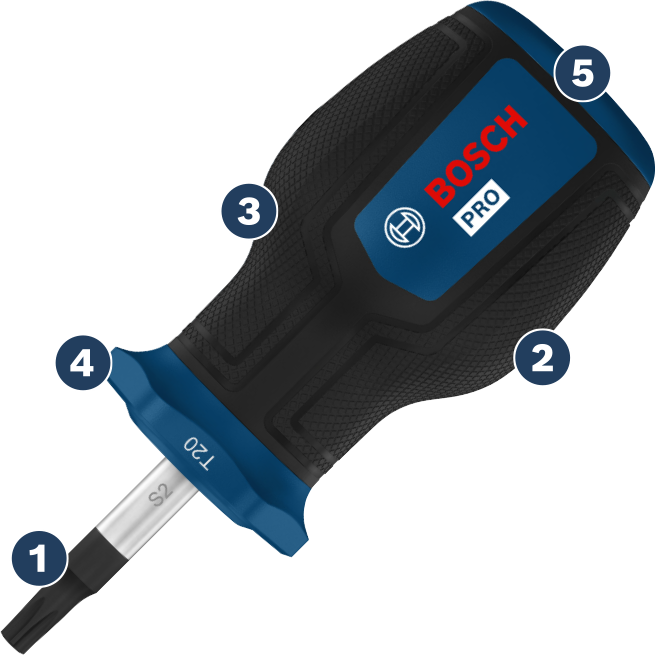 مفك براغي Bosch برو بمقبض مريح.