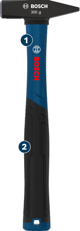 مطرقة Bosch 300 غرام زرقاء وسوداء خاصة بصناعة الأقفال.