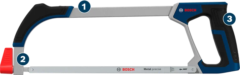 منشار Bosch ذو شفرة ثنائية المعدن بطول 300 مم لقطع المعادن بدقة.
