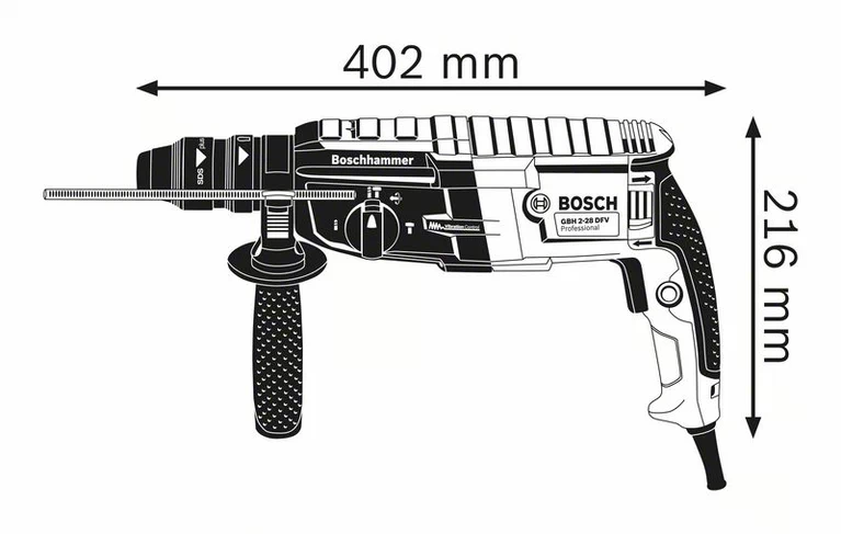 Test et avis - Perforateur filaire Bosch Professional 0611267601 GBH 2-28 F SDS plus