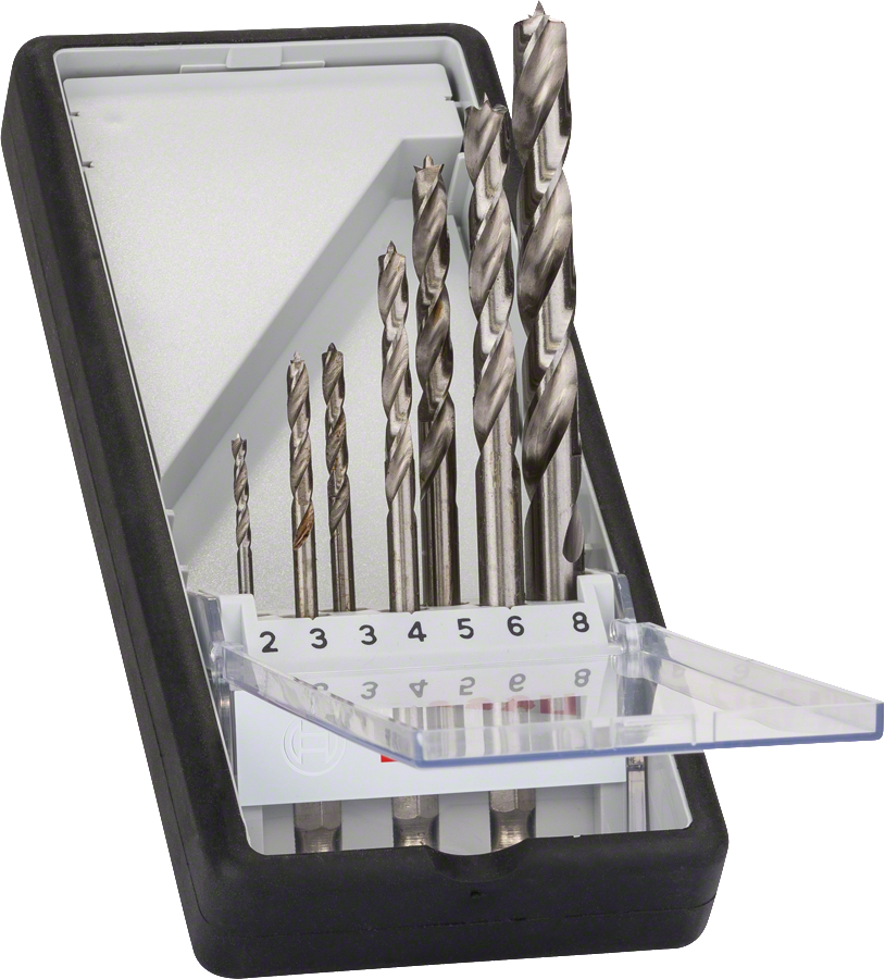 Wood Drill Bit Set with Hex Shank, 7piece Bosch Professional