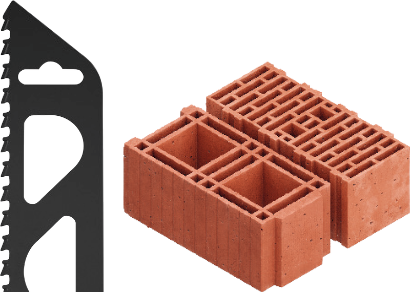 Hloubka řezu zdiva.