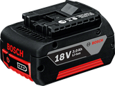 Paquete de baterías de iones de litio Bosch de 18 V y 3,0 Ah.
