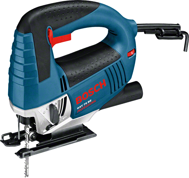 Sierra de calar Bosch GST 75 BE para cortes precisos de madera.