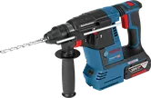 Taladro percutor rotativo Bosch GBH 18V-26 con empuñadura lateral.