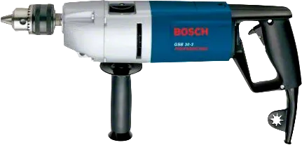 Taladro eléctrico Bosch azul.