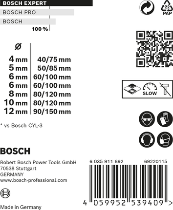 Set Brocas Bosch-CYL-9 Multiconstruction -Equipmaster.co