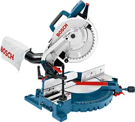 Sierra ingletadora Bosch GCM 10 con ajustes de bisel e inglete regulables.