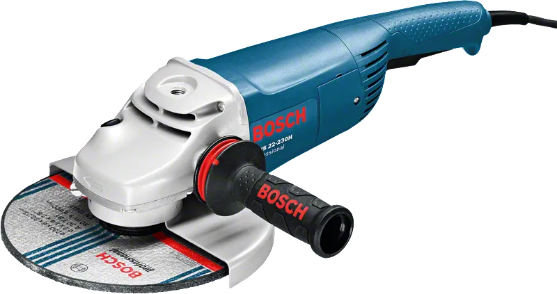 Amoladora angular Bosch GWS 22-230 con disco de 230 mm.