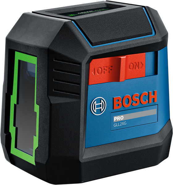 Herramienta niveladora láser Bosch GLL2XG con autonivelación.