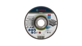 Disco de moagem Bosch Professional com especificações e símbolos de segurança.