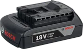 Bateria Bosch de íons de lítio de 18 V e 1,5 Ah.