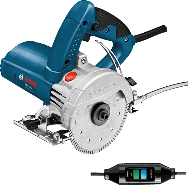 Cortador de azulejos diamantado Bosch GDC 125 para cortes precisos.