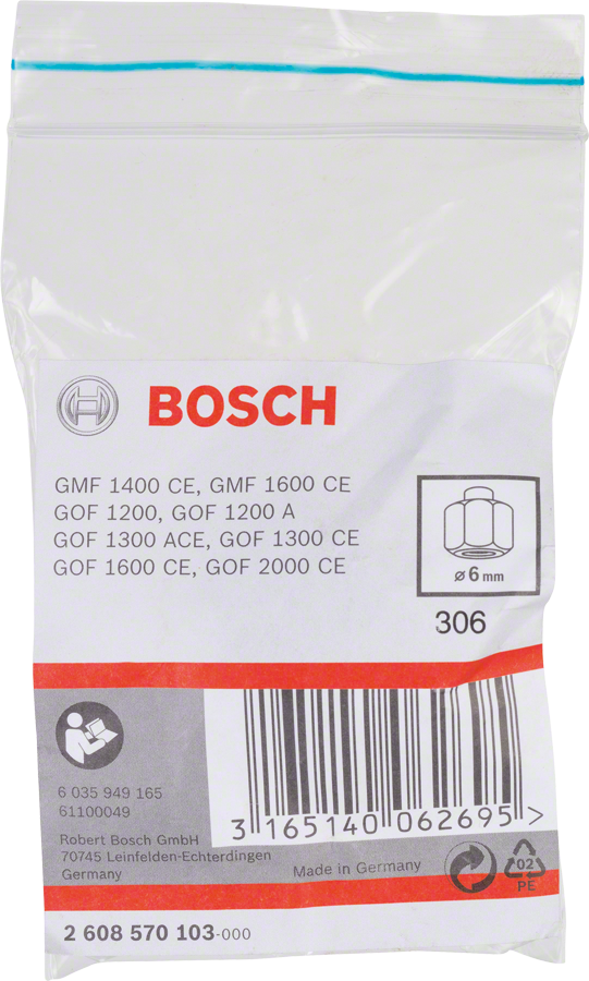 Pinça Bosch de 6 mm.