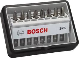 Conjunto de 8 pontas para chaves de fenda Bosch Robust Line, extra duras.