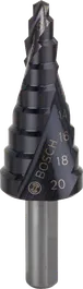 Broca escalonada Bosch HSS-AlTiN de 4-20 mm para perfuração precisa.