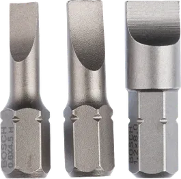 Conjunto de 3 pontas para chaves de fenda extra duras da Bosch .