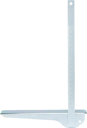 Guia paralela Bosch com marcações de medição.