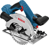 Serra circular sem fio Bosch GKS 18 V-LI para corte de madeira.