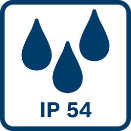 IP54 Proteção contra poeiras e projeções de água 