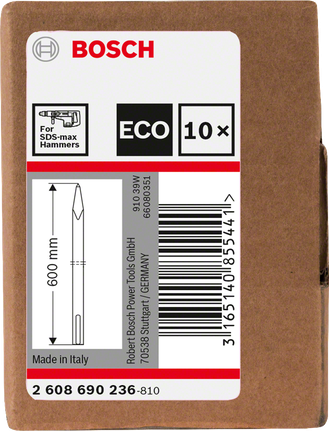 Cinzel Bosch ECO SDS-max de 600 mm para martelos.