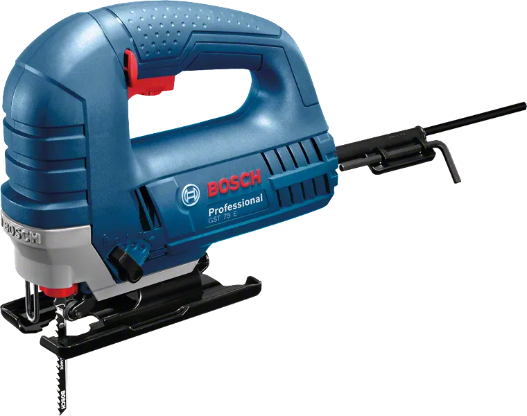 Serra tico-tico Bosch GST 75 E com cabo ergonômico.